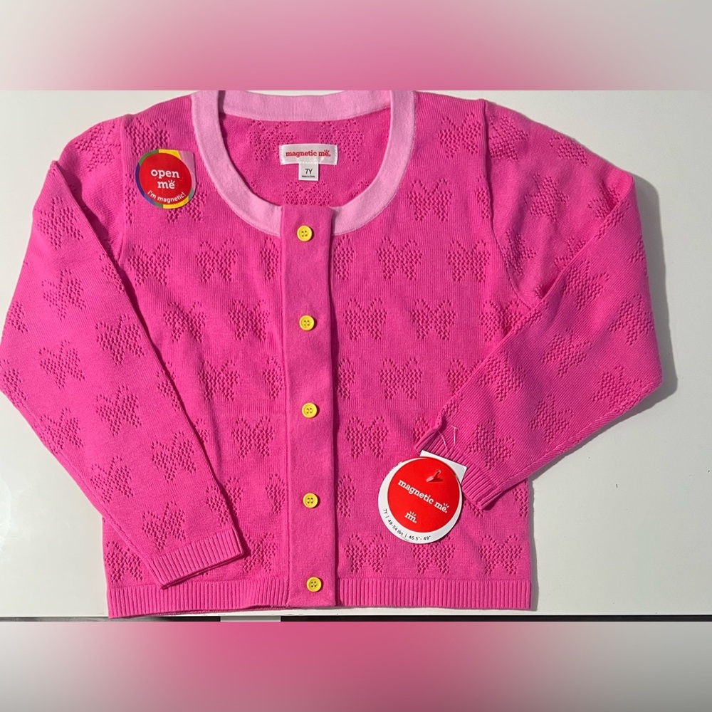 Magnetic Me All A-Flutter Cotton Cardigan - 7 Years